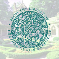 Art Nouveau Floral Design Personalized Bookplate