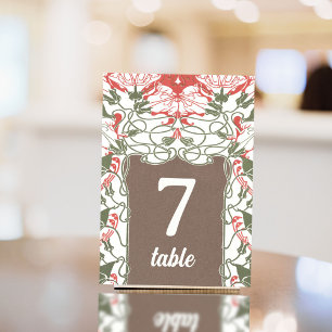 Art Nouveau Floral Elegance 2 Table Number