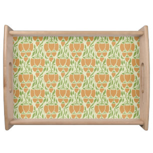Art Nouveau: Floral Elegance Serving Tray