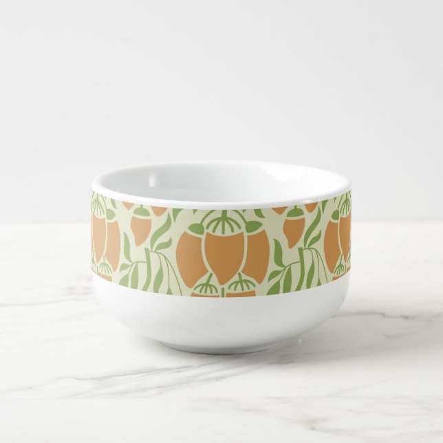 Art Nouveau: Floral Elegance Soup Mug (Front)