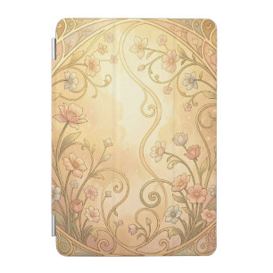 Art Nouveau Floral Frame Vintage Ornamental Border iPad Mini Cover