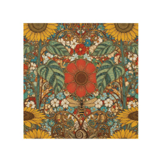 Art Nouveau Floral Garden – Sunflowers, Bee