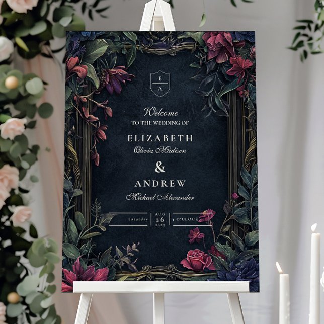 Art Nouveau Floral Halloween Wedding  Foam Board (Creator Uploaded)
