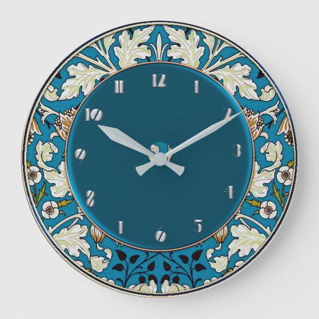 Art Nouveau Floral Large Clock (Front)