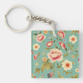 Art Nouveau Floral - Live life in full bloom Keychain