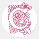 Funlucy Monogram Letter C With Powder White Rose Floral Wall Decor Art  Decals Initial Letter C Vinyl…See more Funlucy Monogram Letter C With  Powder
