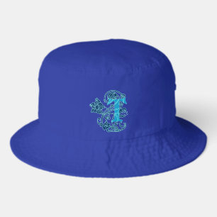 Art Nouveau Floral Monogram T Bucket Hat
