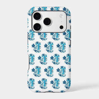 Art Nouveau Floral Monogram T  iPhone 17 Pro Case