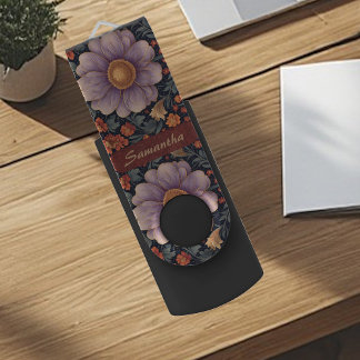 Art Nouveau Floral Motif White Daisy Spring Meadow Flash Drive