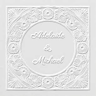 Art Nouveau Floral Name Embosser