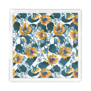Art Nouveau, floral pattern. Acrylic Tray