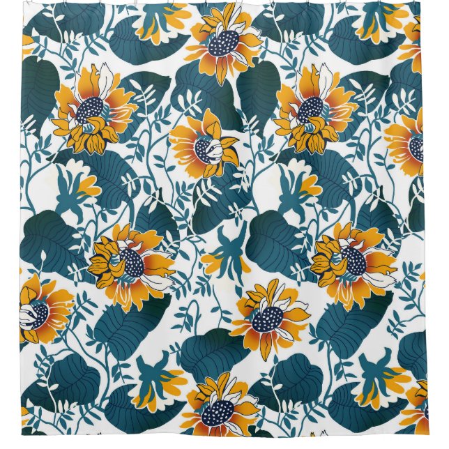Art Nouveau, floral pattern. Shower Curtain (Front)