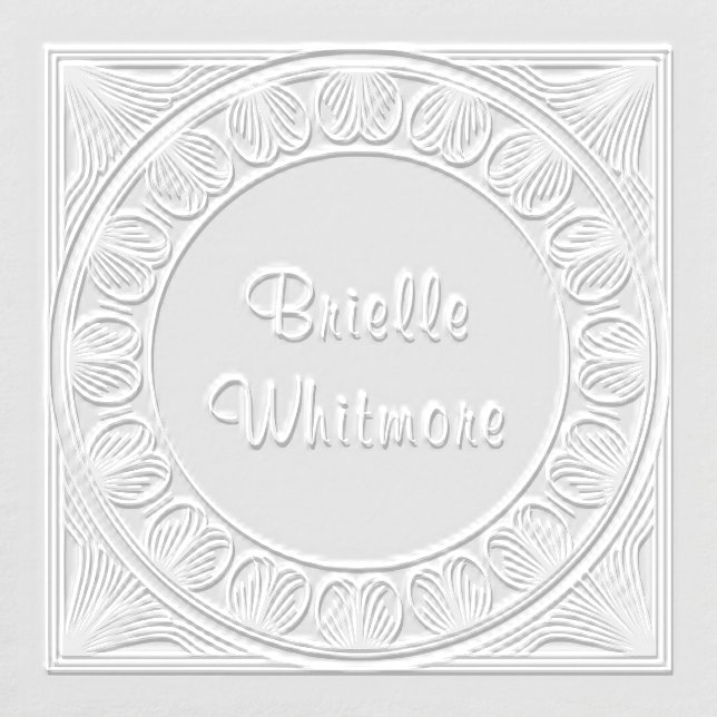 Art Nouveau Floral Script Name Embosser (Design)