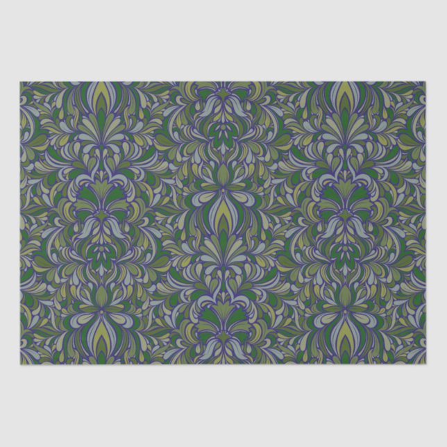 Art Nouveau Floral Seamless  Tissue Paper (Front)