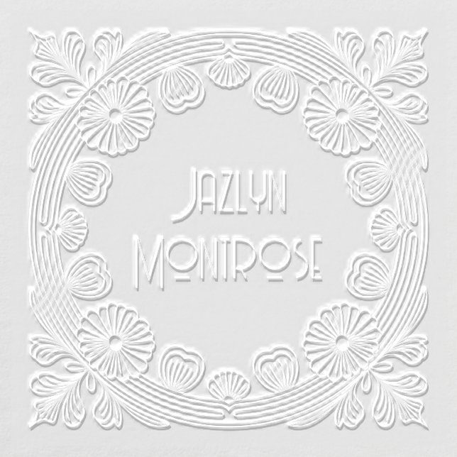 Art Nouveau Floral & Shell Name Embosser (Design)
