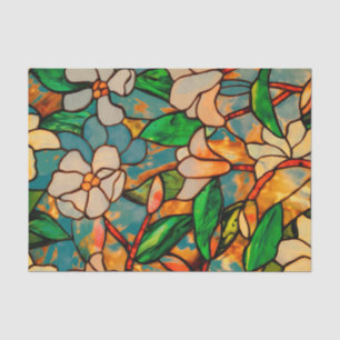 Art Nouveau Floral Stained Glass Tissue Paper