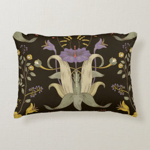 Art Nouveau Floral: Vintage Pattern Accent Pillow