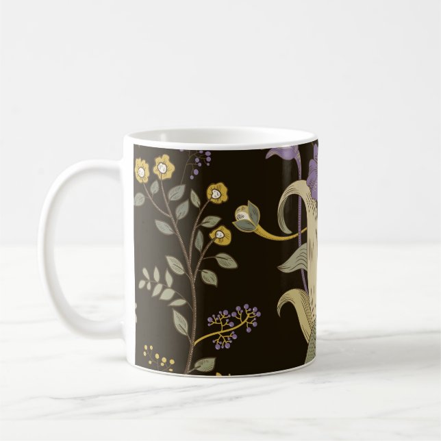 Art Nouveau Floral: Vintage Pattern Coffee Mug (Left)