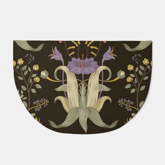 Art Nouveau Floral: Vintage Pattern Doormat (Front)