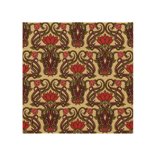 Art Nouveau floral wallpaper.