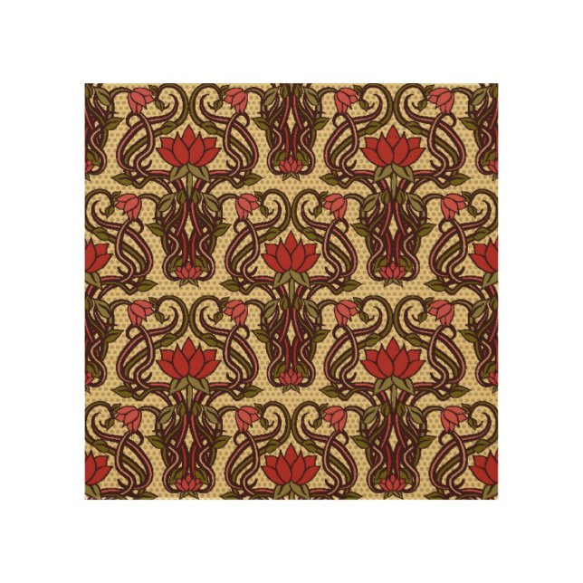 Art Nouveau floral wallpaper. (Front)