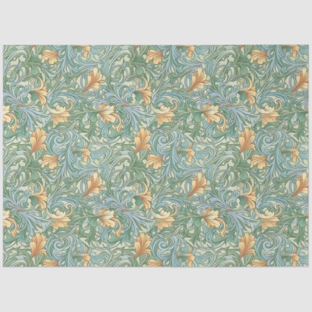 Art Nouveau Floral Wallpaper Design Decoupage Tissue Paper (Front)