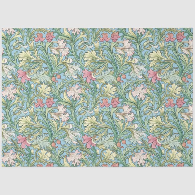 Art Nouveau Floral Wallpaper Design Decoupage Tissue Paper (Front)