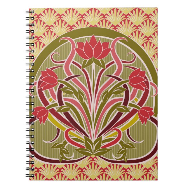 Art Nouveau floral wallpaper. Notebook (Front)