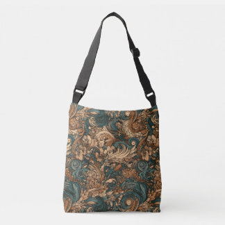 Art Nouveau Floral Weaves Crossbody Bag