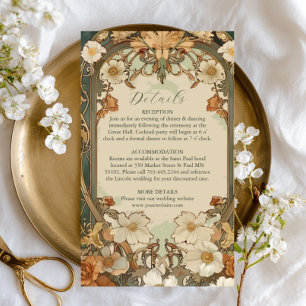 Art Nouveau Floral Wedding Celebration Foam Board