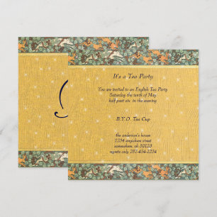 Art Nouveau Flower Botanical  Dinner Invitations