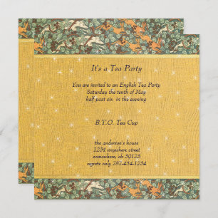 Art Nouveau Flower Botanical  Dinner Invitations