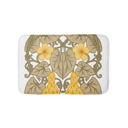 Art Nouveau Flower Composition Elements Bath Mat