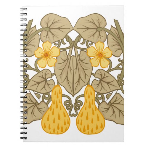 Art Nouveau Flower Composition Elements Notebook
