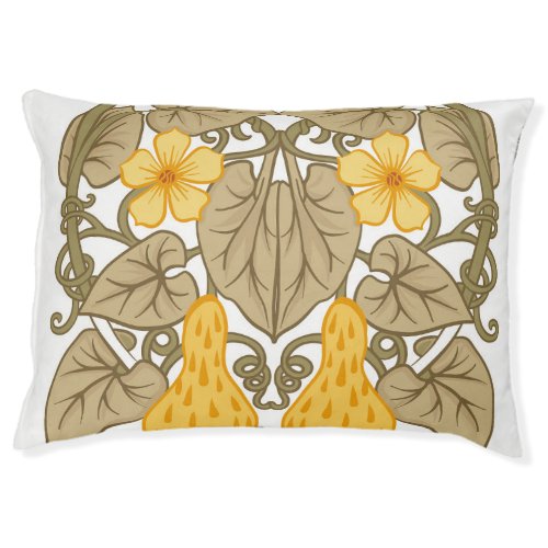 Art Nouveau Flower Composition Elements Pet Bed