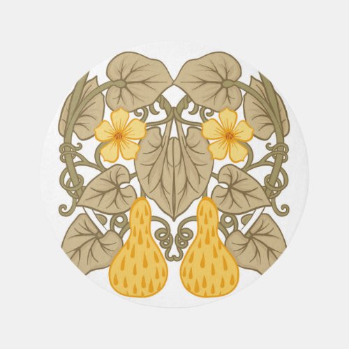 Art Nouveau Flower Composition Elements Rug