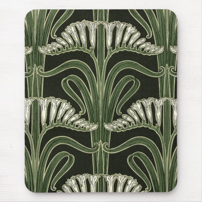 Art Nouveau Flower Design - Mousepad (Front)