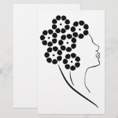 Art Nouveau Flower Girl (Front/Back)