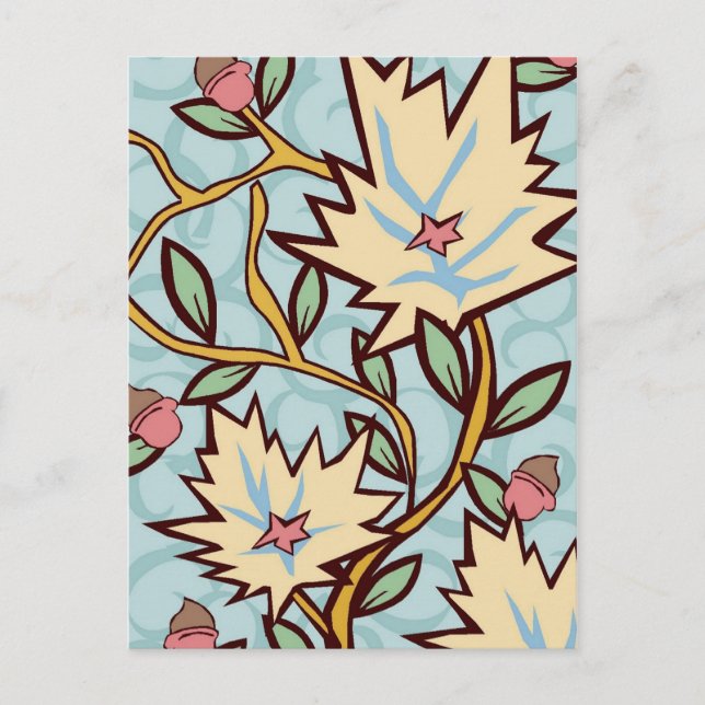 Art Nouveau Flower Vine Postcard (Front)