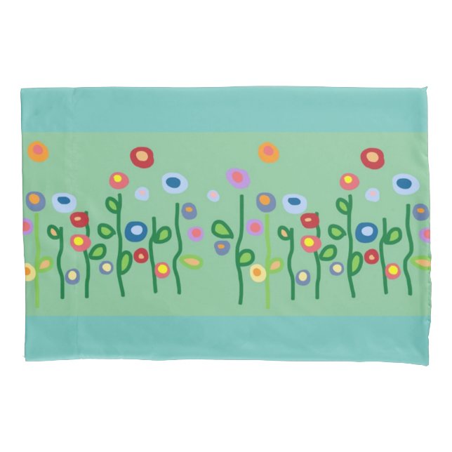 Art nouveau flowers pillowcase (Front)