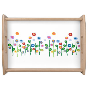 Art Nouveau flowers Serving Tray