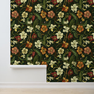 Art Nouveau Flowers Wallpaper