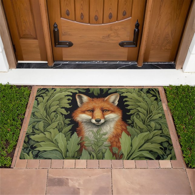 Art nouveau fox in the forest doormat (Outdoor)