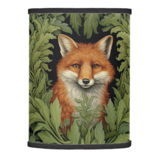 Art nouveau fox in the forest lamp shade