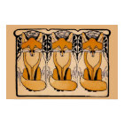 Art nouveau foxes