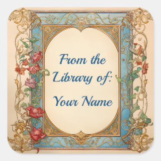 Art Nouveau Frame Bookplate for Your Child