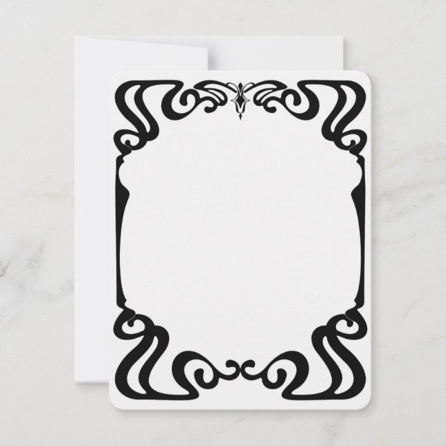Art nouveau frame invitation (Front)