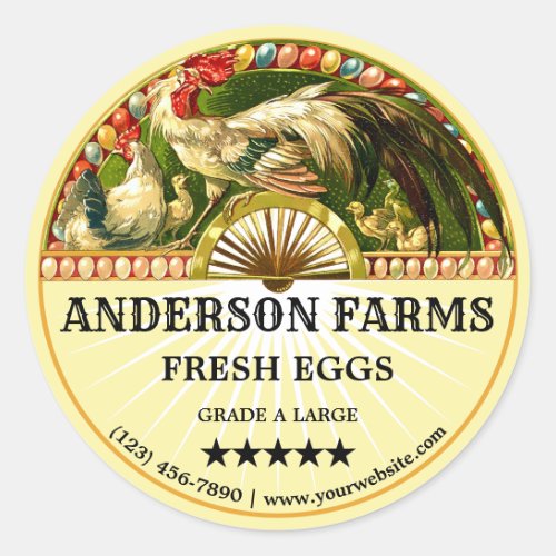 Art Nouveau Fresh Eggs Label Template