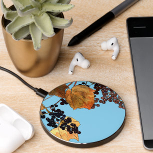 Art Nouveau Frost Grapes Wireless Charger