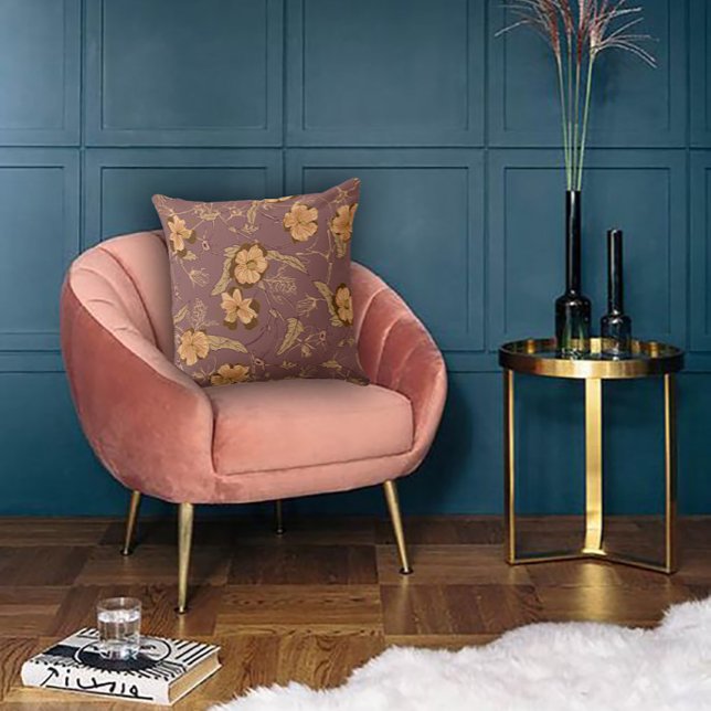 Art Nouveau Garden Muse Design Throw Pillow (Creator Uploaded)